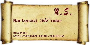 Martonosi Sándor névjegykártya